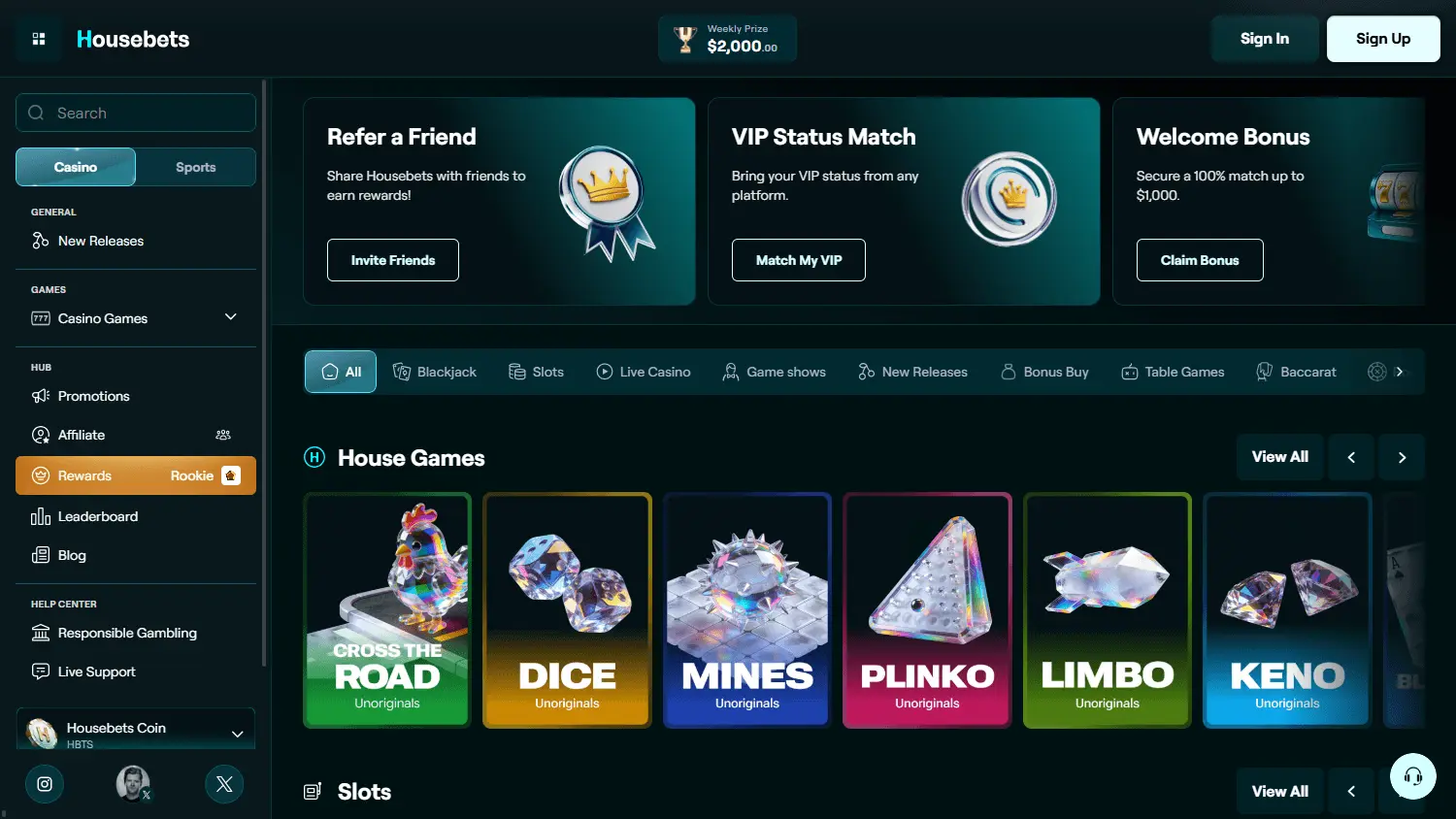 Housebets Casino Promotions: Cashback, Rakeback and Player Rewards image 1