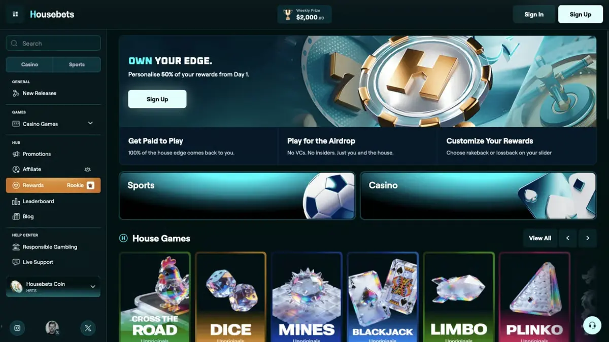 Housebets Casino Promotions: Cashback, Rakeback and Player Rewards image 2